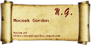 Mocsek Gordon névjegykártya